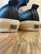 Black Canvas Toe Cap Low-Top - Men's
