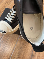 Black Canvas Toe Cap Low-Top - Men's