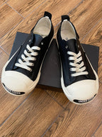 Black Canvas Toe Cap Low-Top - Men's