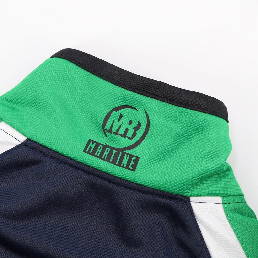 Navy Nylon Colourblock Track - Men's