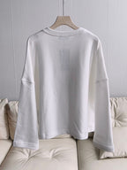 Grey Cotton Butterfly Graphic Crewneck - Women's