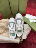 White Leather Logo Low-Top - Men's
