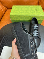 Beige Canvas Monogram Low-Top - Men's