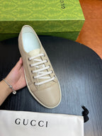 Beige Canvas Monogram Low-Top - Men's