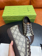 Beige Canvas Monogram Low-Top - Men's