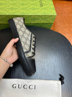 Beige Canvas Monogram Low-Top - Men's