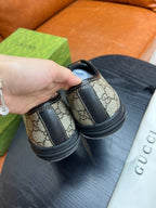Beige Canvas Monogram Low-Top - Men's