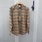 Beige Cotton Classic Check Long-Sleeve - Men's