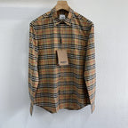 Beige Cotton Classic Check Long-Sleeve - Men's