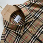Beige Cotton Classic Check Long-Sleeve - Men's