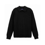 Black Knit Textured Long-Sleeve - Men's