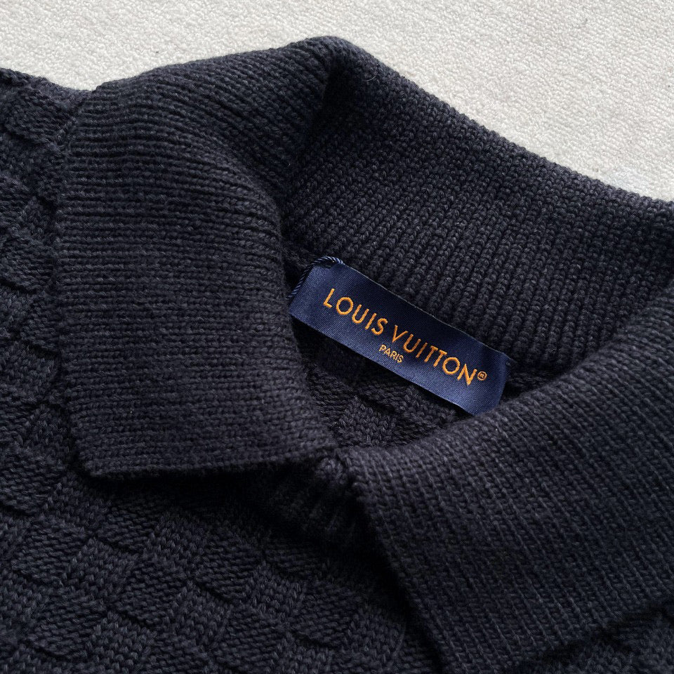 Black Knit Textured Long-Sleeve - Men's
