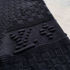 Black Knit Textured Long-Sleeve - Men's
