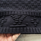 Black Knit Textured Long-Sleeve - Men's