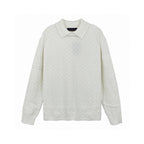 Black Knit Textured Long-Sleeve - Men's