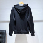 Black Cotton Gold Logo Pullover - Men's