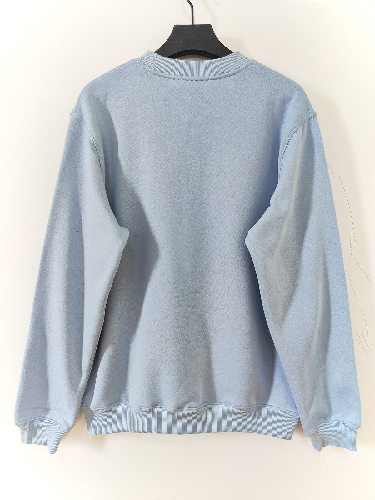 Blue Cotton Logo Crewneck - Men's