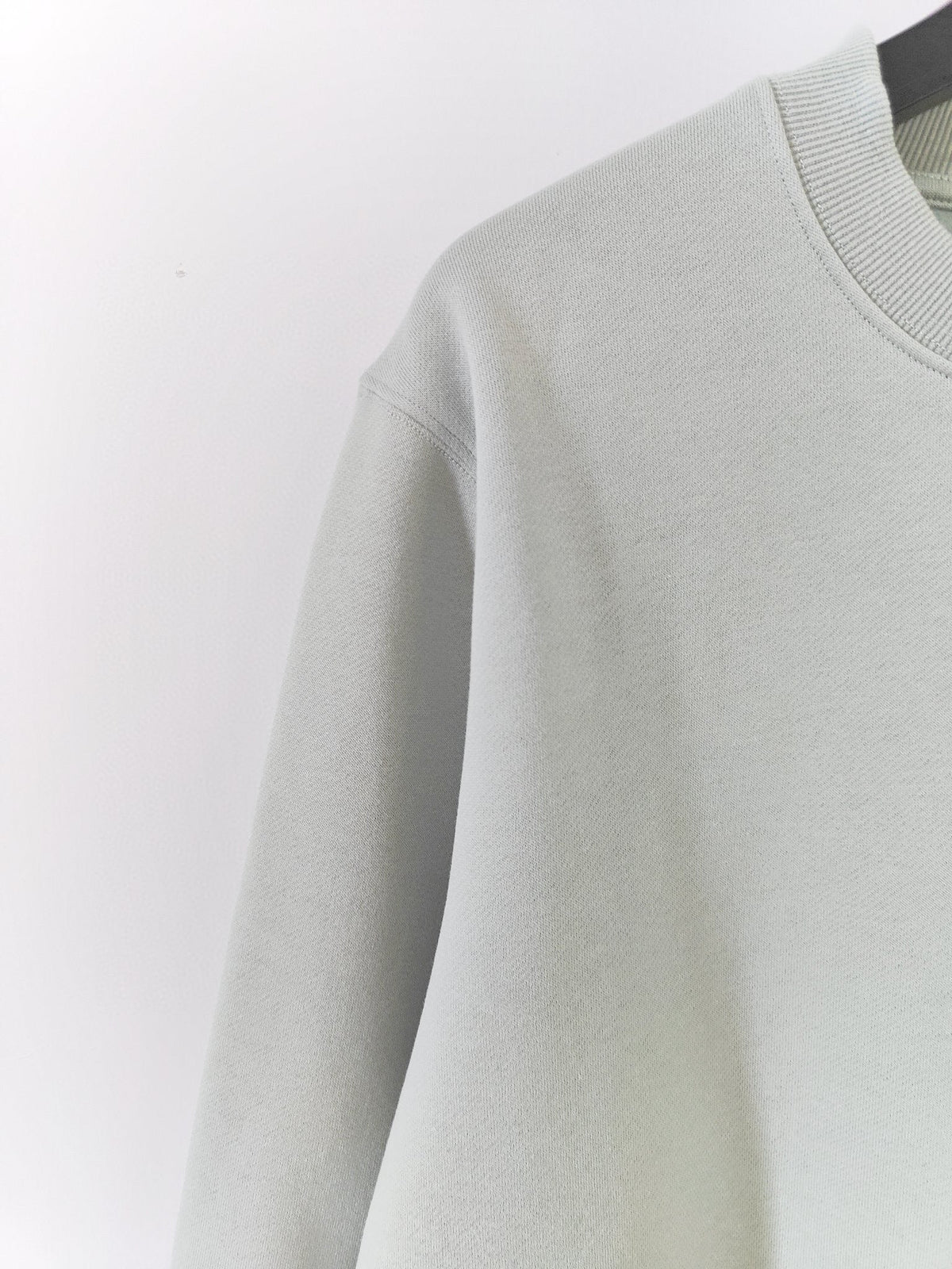 Blue Cotton Logo Crewneck - Men's