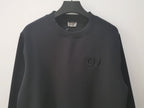 Blue Cotton Logo Crewneck - Men's