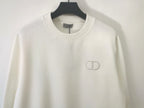 Blue Cotton Logo Crewneck - Men's
