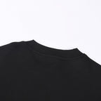 Black Cotton Triangle Logo Crewneck - Men's