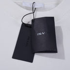 Black Cotton Triangle Logo Crewneck - Men's