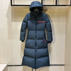 White and Grey Puffer Jacket - Women's