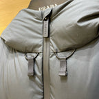 White and Grey Puffer Jacket - Women's