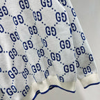 White Jacquard Monogram Crewneck - Men's