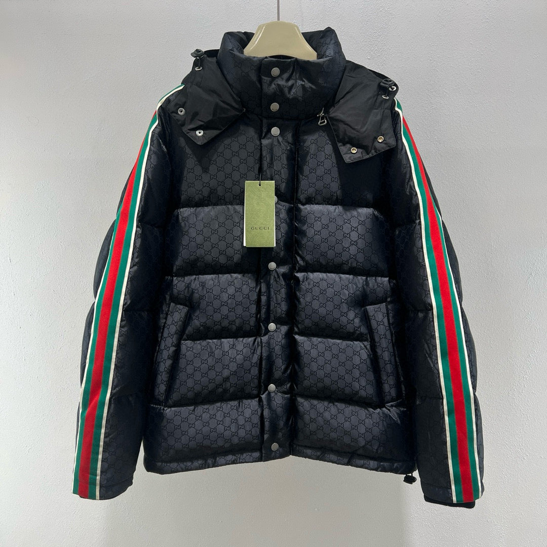 Black Puffer Jacket - Men's
