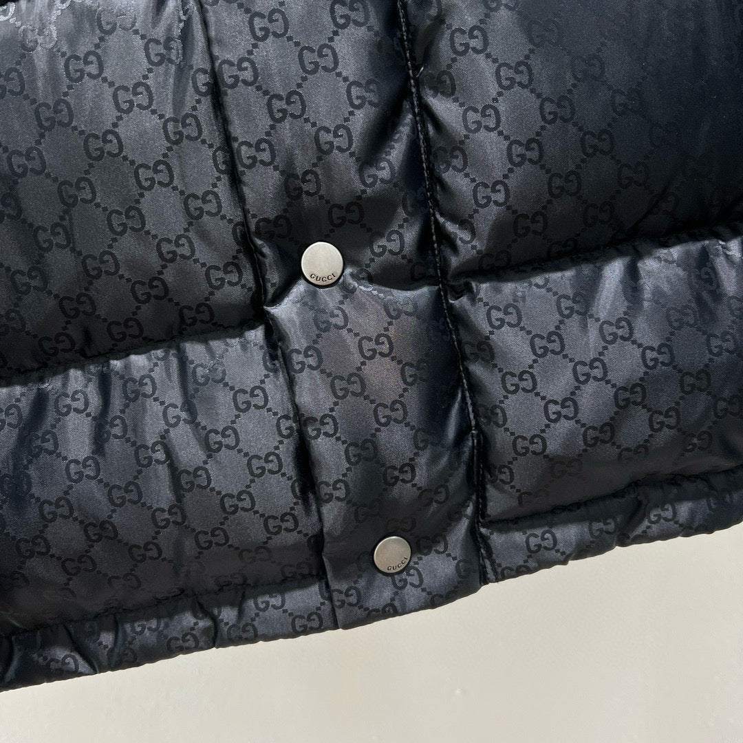 Black Puffer Jacket - Men's