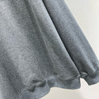Grey Cotton Bold Text Crewneck - Men's