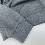 Grey Cotton Bold Text Crewneck - Men's