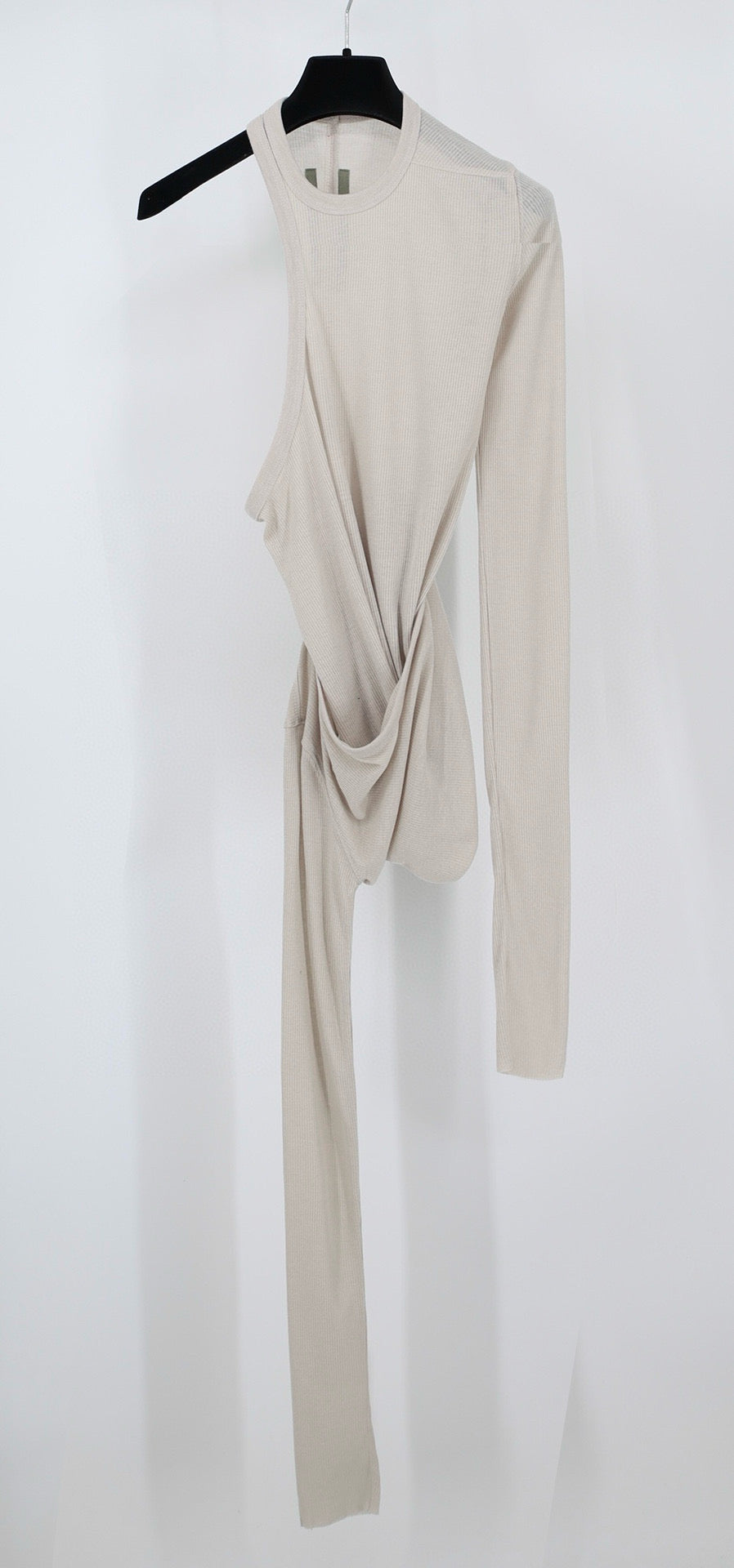 Black Jersey Asymmetric Long-Sleeve - Women's