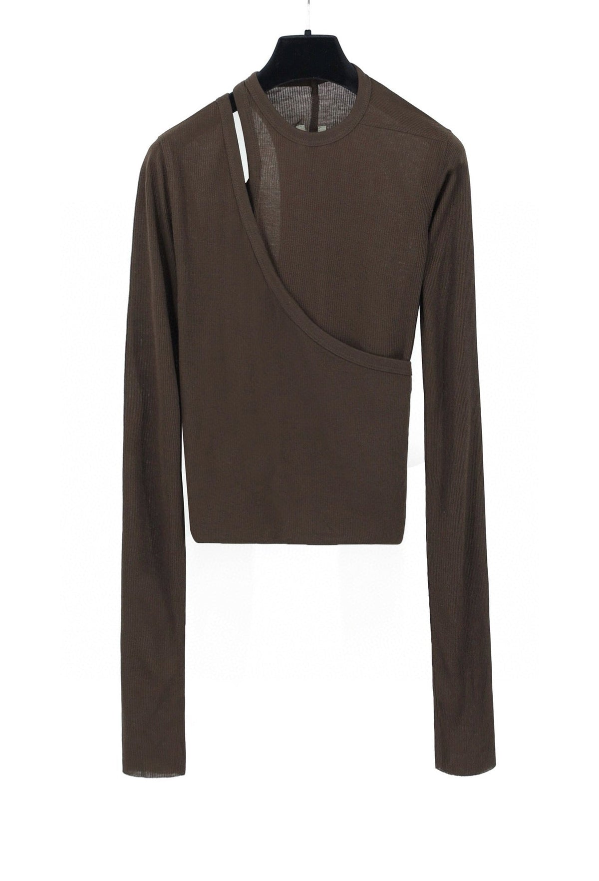 Black Jersey Asymmetric Long-Sleeve - Women's