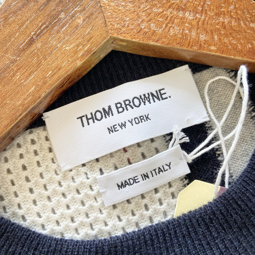Navy Wool Anchor Intarsia Cardigan - Women's