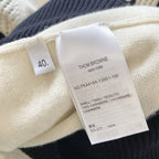 Navy Wool Anchor Intarsia Cardigan - Women's