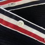 Navy Wool Anchor Intarsia Cardigan - Women's