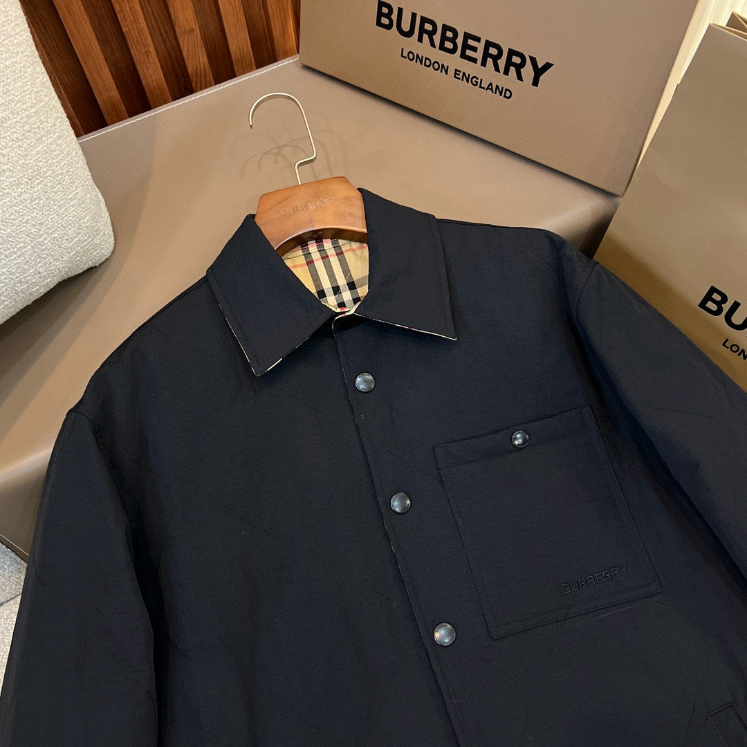 Navy Wool Plain Chore - Men's