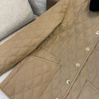 Beige Nylon Cord Collar Quilted - Men's