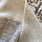 Cream Jacquard Monogram Crewneck - Men's
