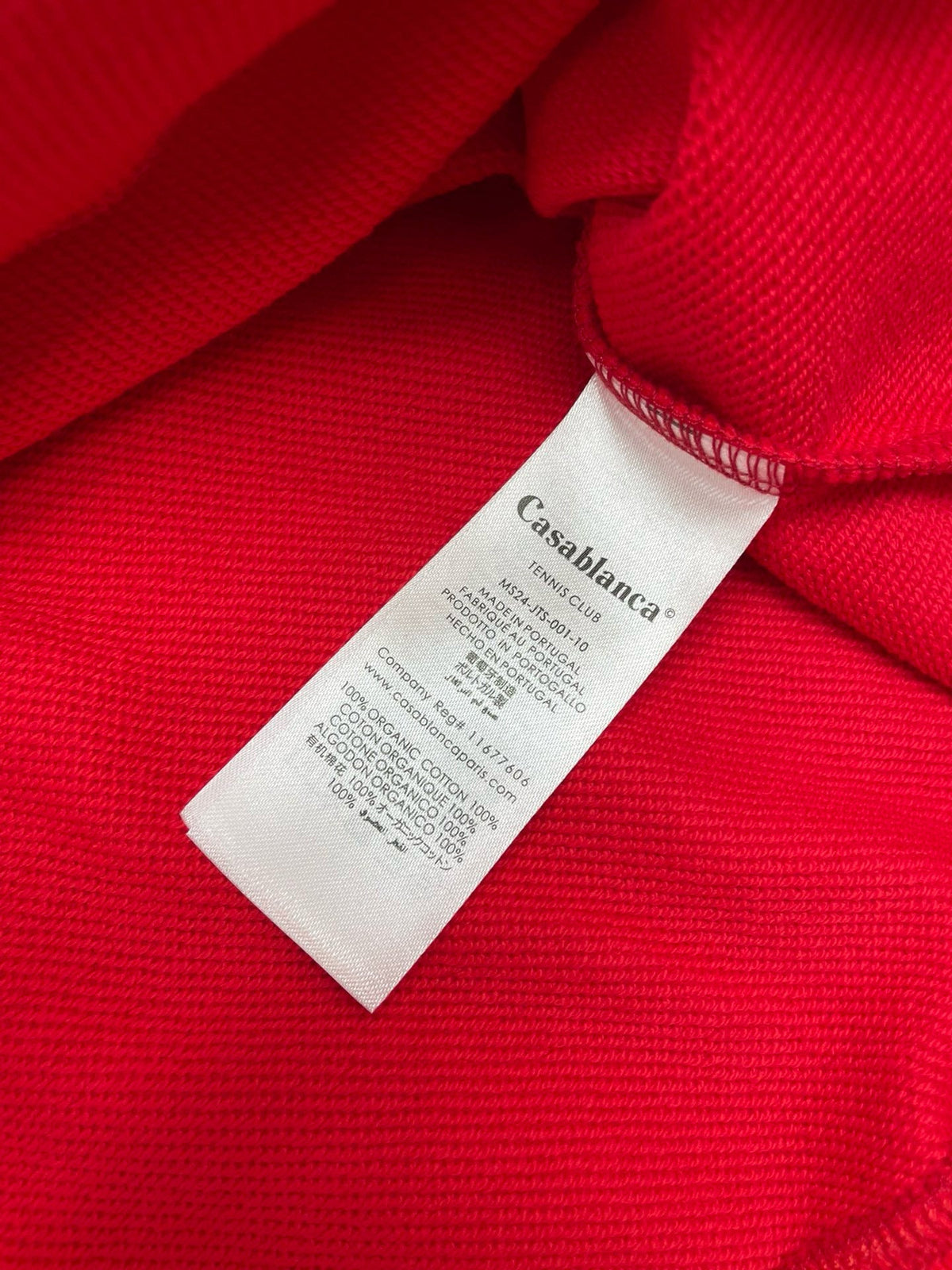 Red Cotton Arch Graphic Crewneck - Men's