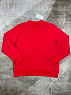 Red Cotton Arch Graphic Crewneck - Men's