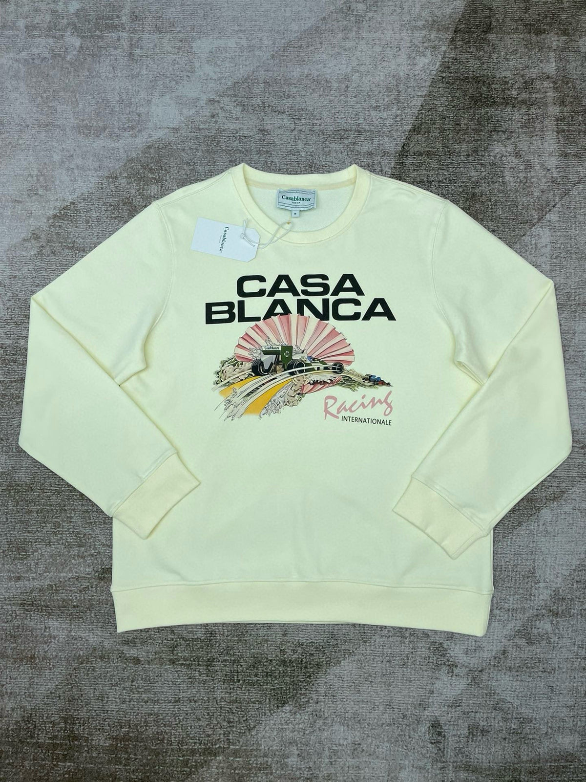 Green Cotton Landscape Graphic Crewneck - Men's