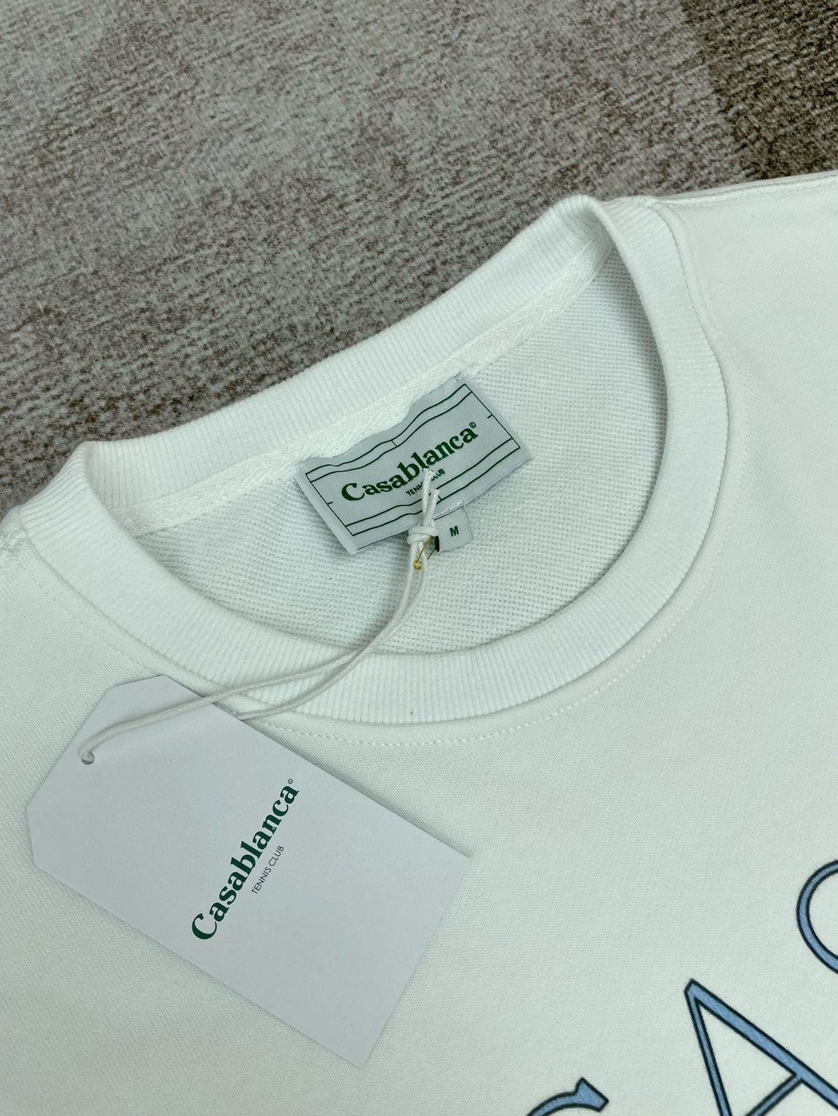 Green Cotton Emblem Graphic Crewneck - Men's