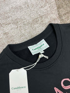Black Cotton Cactus Graphic Crewneck - Men's