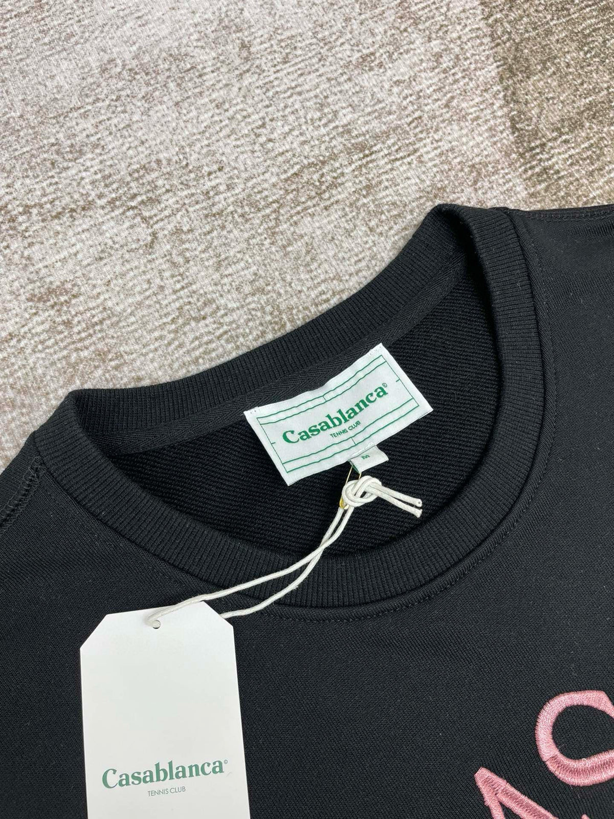 Black Cotton Cactus Graphic Crewneck - Men's