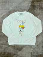 Green Cotton Small Graphic Crewneck - Men's