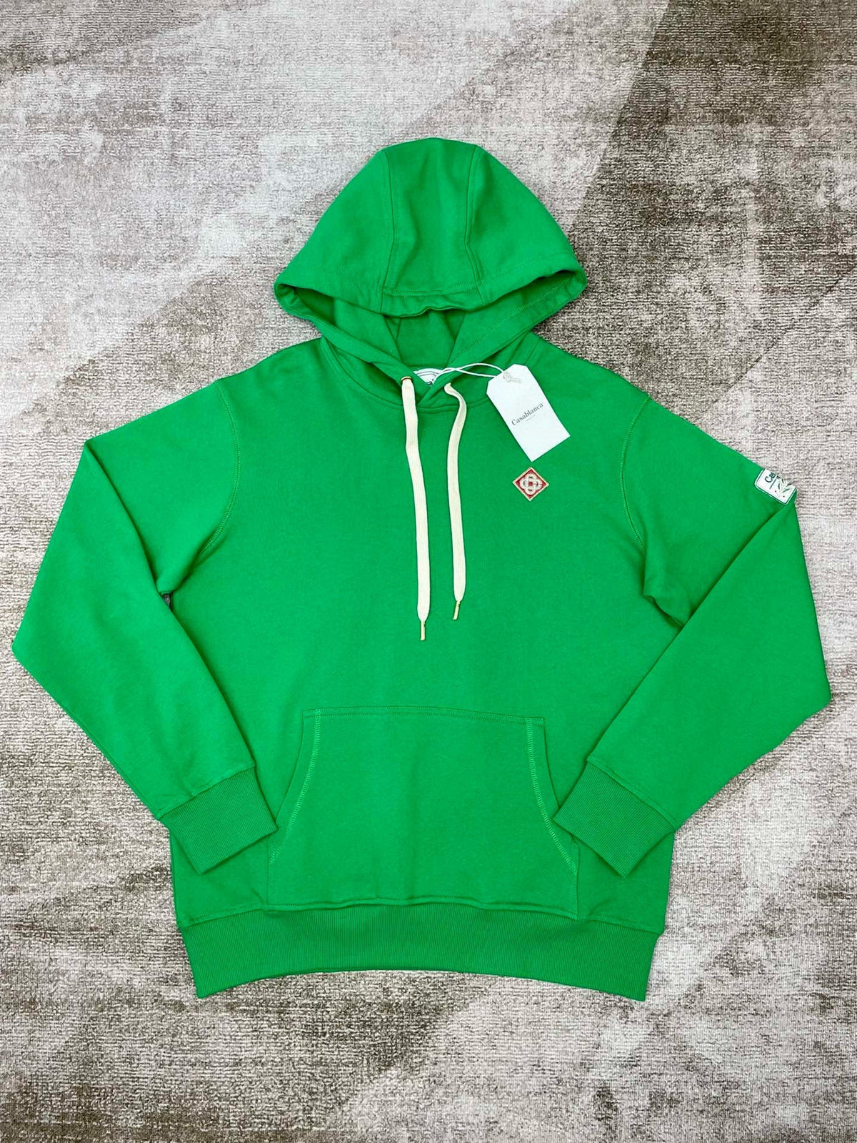 Green Cotton Plain Pullover - Men's