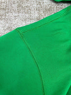 Green Cotton Plain Pullover - Men's